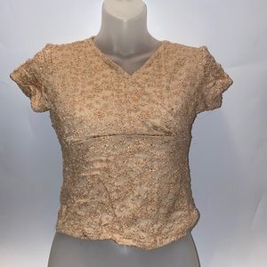 Beechers Brook For Fairweather Tan Crop Blouse